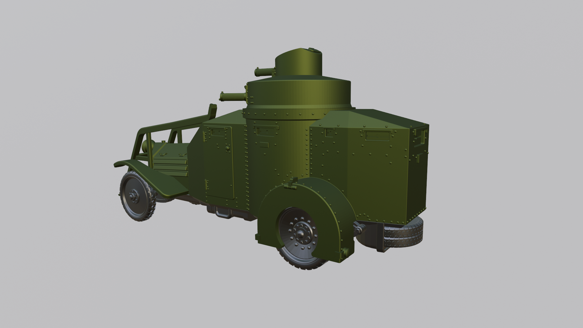 Lancia Ansaldo 1ZM - Italian Army - 28mm Scale - wargame3d