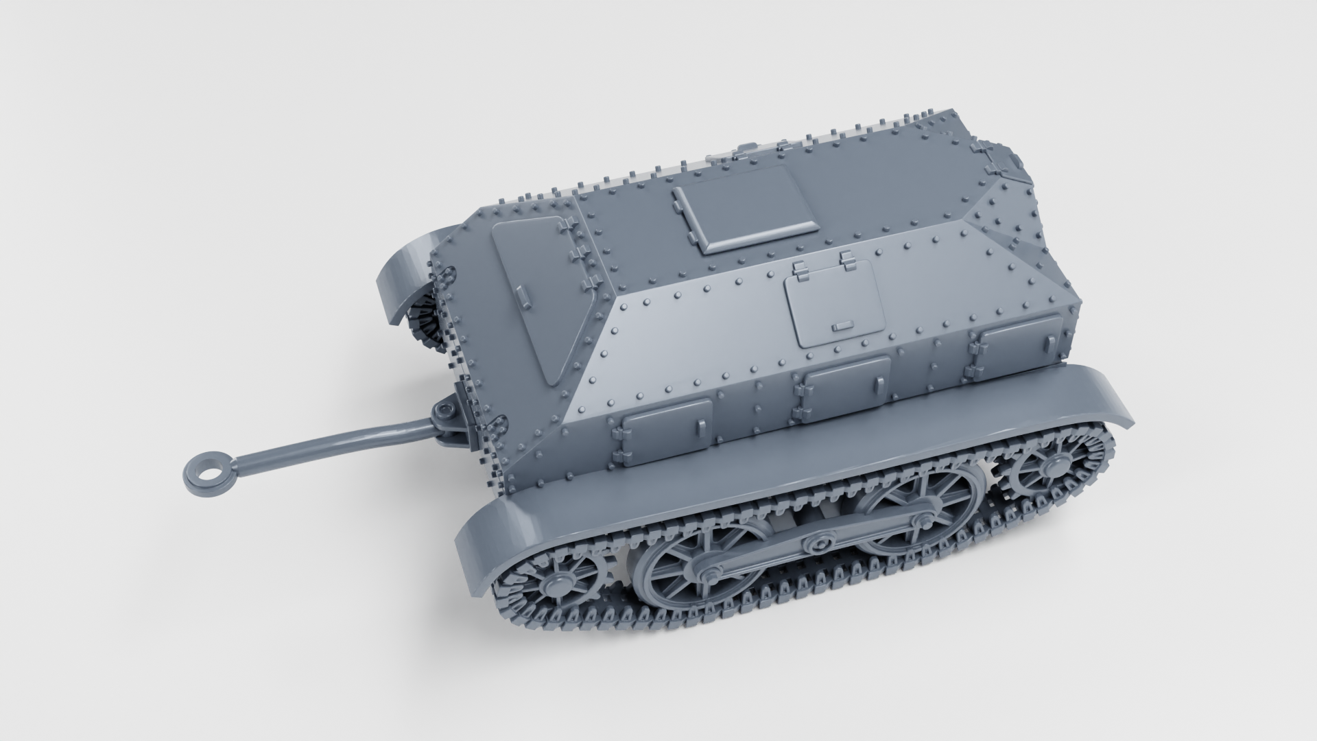 Type 94 Tankette (early) + Trailer - Japanese Army - 28mm Scale - wargame3d