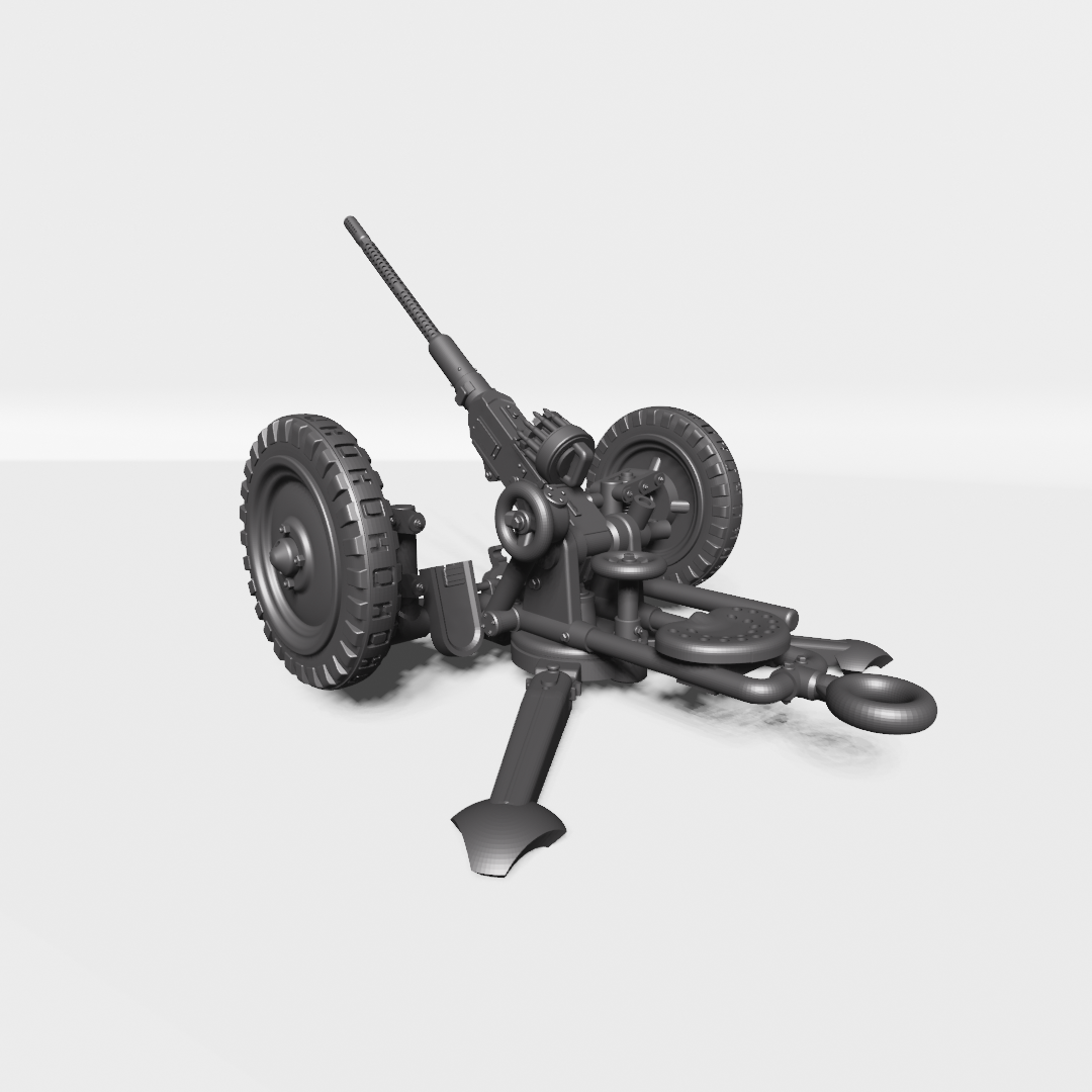 AA gun Bofors 20mm (Lvakan m40) - Other Nations Fighting Vehicles - 28mm Scale - wargame3d