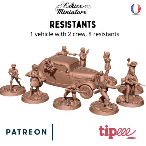 Resistants - French Army - 28mm - Eskice Miniature