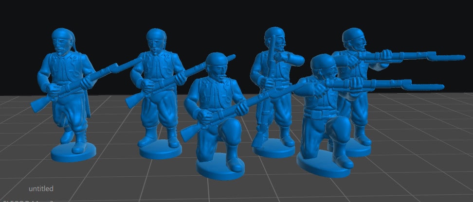 15mm French Zuaves skirmishing 1848-66 - 6 Minis - MC Minis