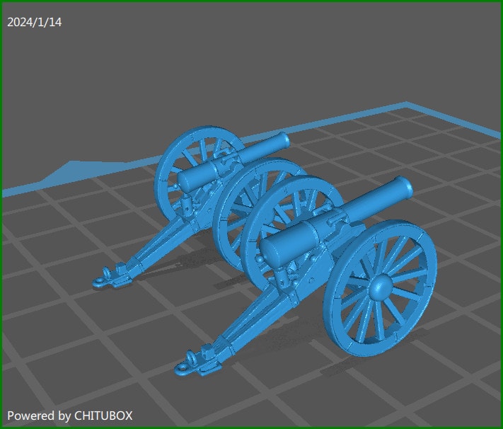 15mm Piedmontese 8lb and 12lb gun - MC Mini