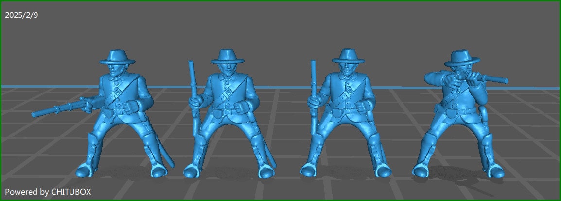 15mm ACW Cavalry Hat and Sack Coat with Rifle - 4 Minis - MC Minis