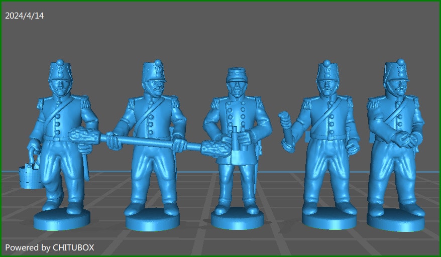 15mm Neapolitan Artillery 1860-61 - 5 minis