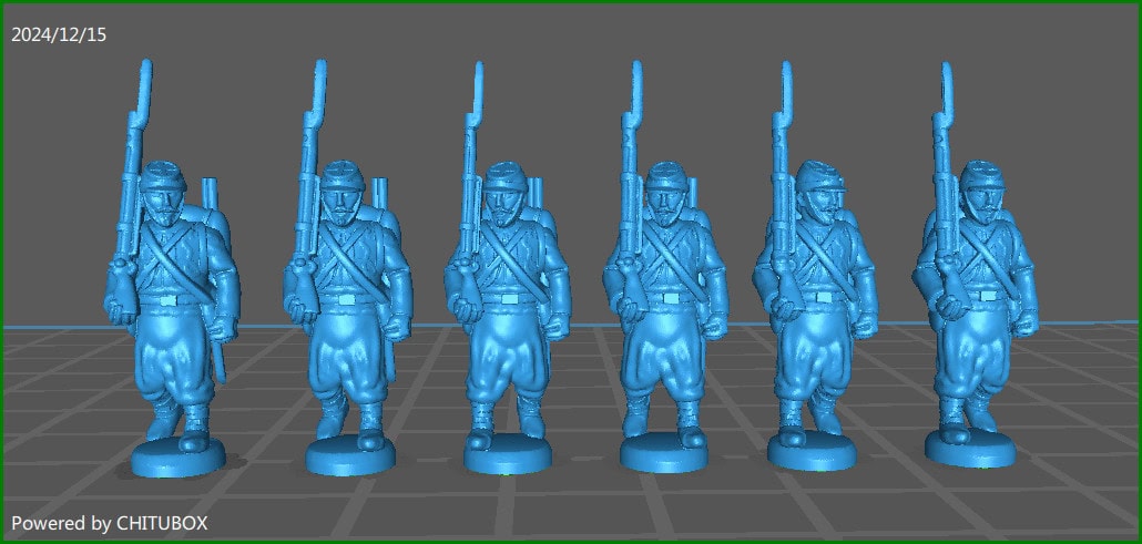 15mm Papal States Zuaves 1848-70 - 6 Minis - MC Minis