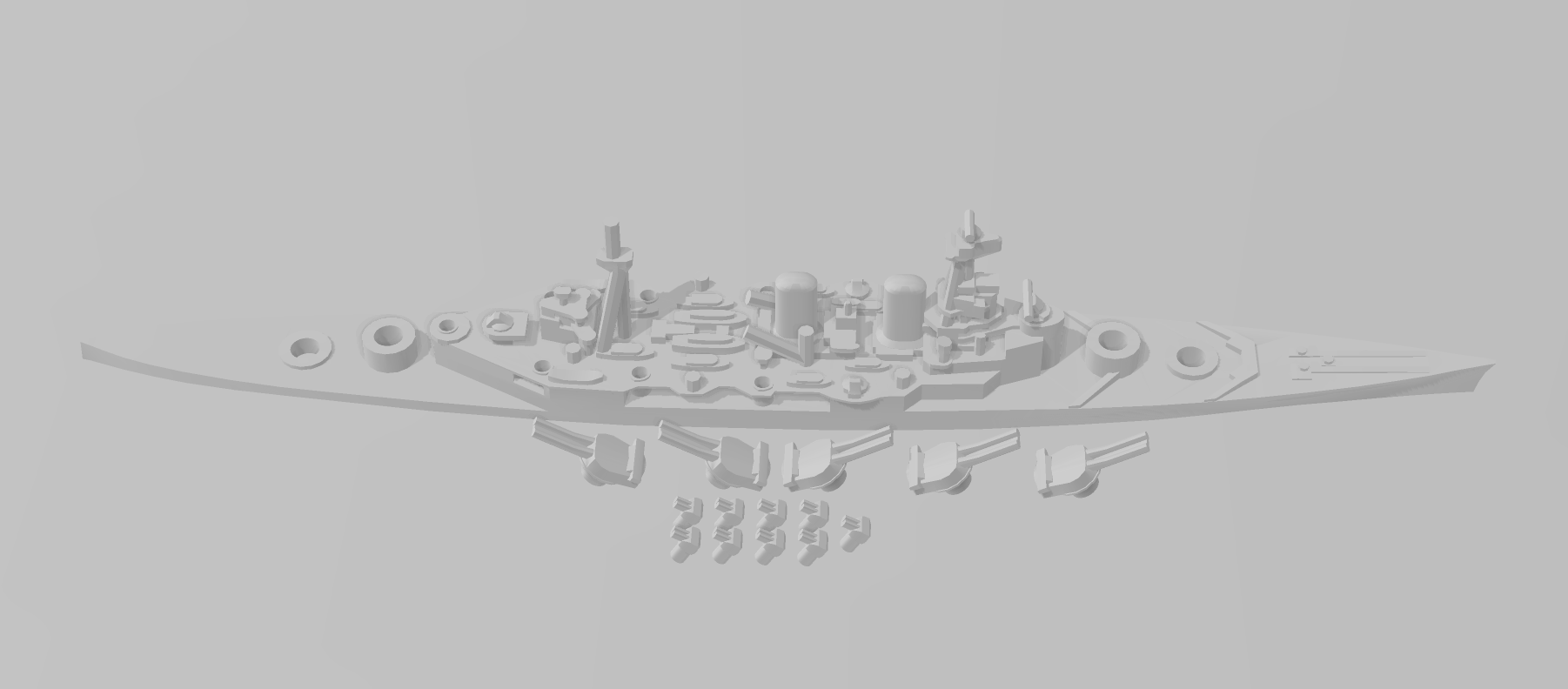 Admiral - Royal UK Navy - Rotating Turret - Wargaming - Naval Miniature