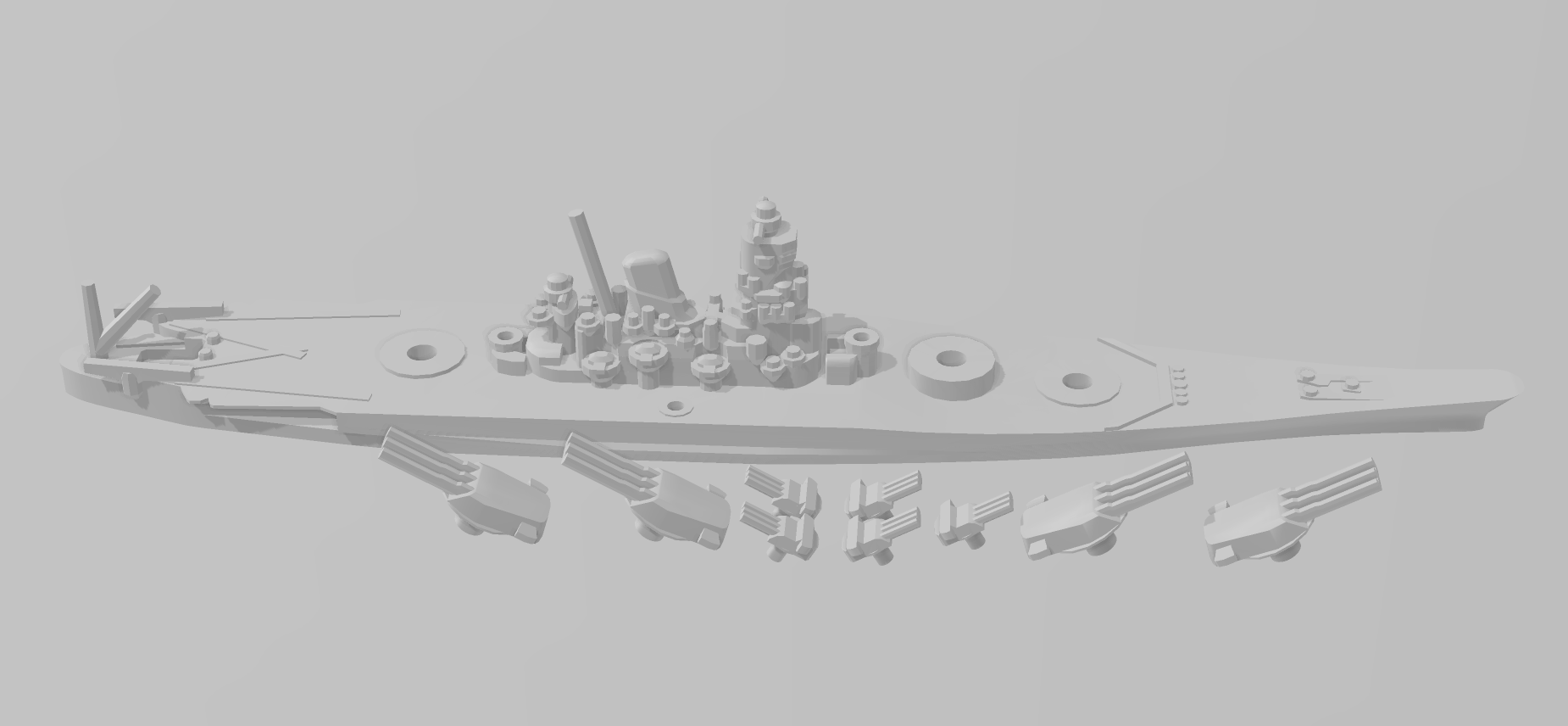 Yamato - IJN - Rotating Turret - Wargaming - Naval Miniature