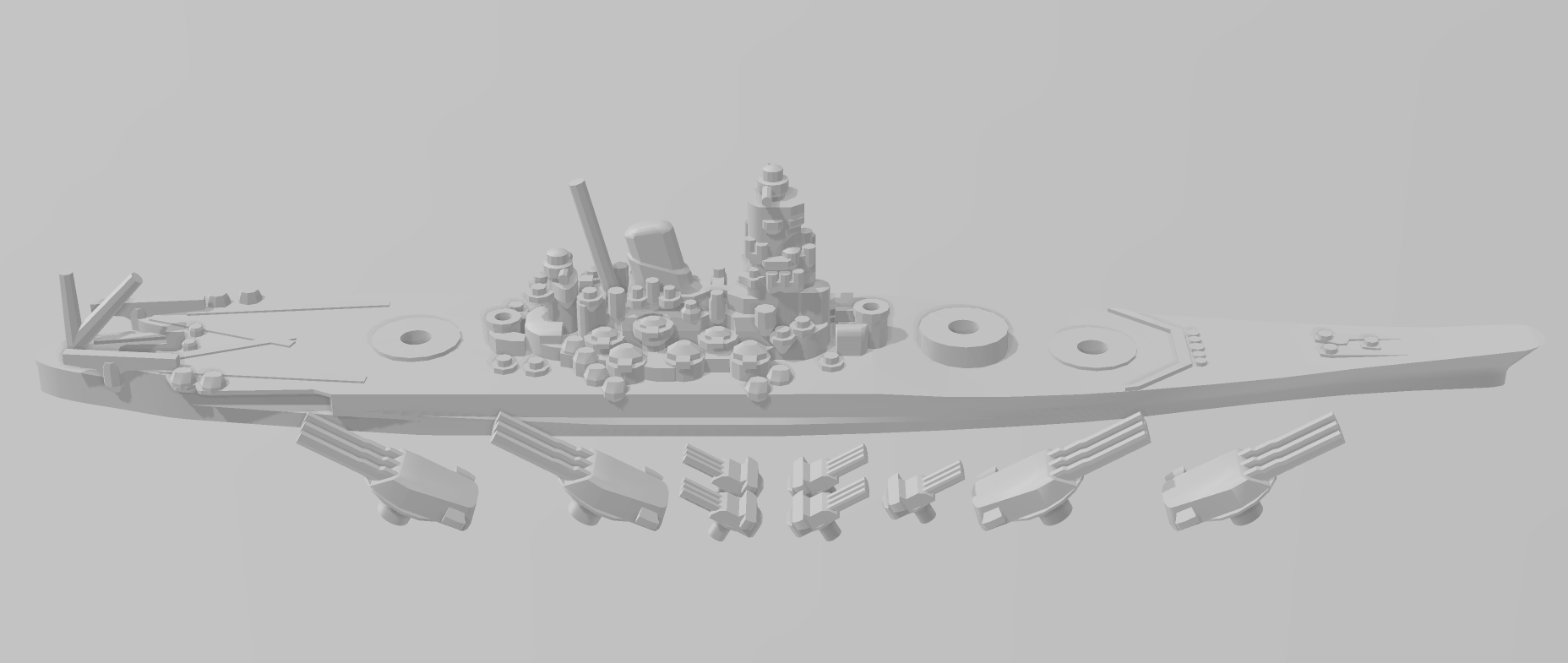 Yamato - IJN - Rotating Turret - Wargaming - Naval Miniature