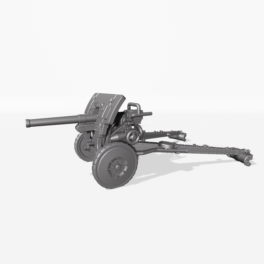 Anti Tank Gun FRC 47mm Model 1931 - Belgian Army - 28mm Scale - wargame3d
