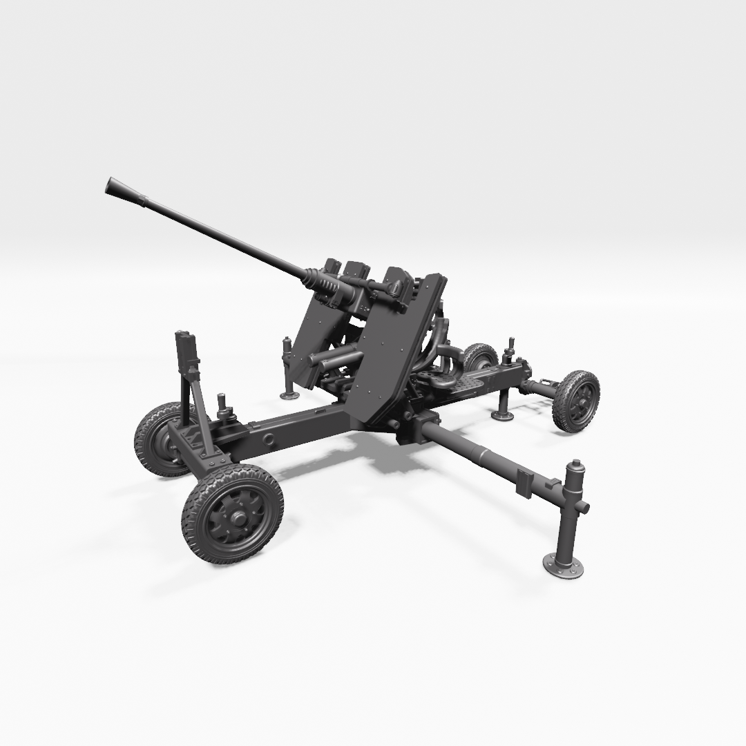 Bofors 40mm anti-aircraft gun Wz.36 - Polish Army - 28mm Scale - wargame3d