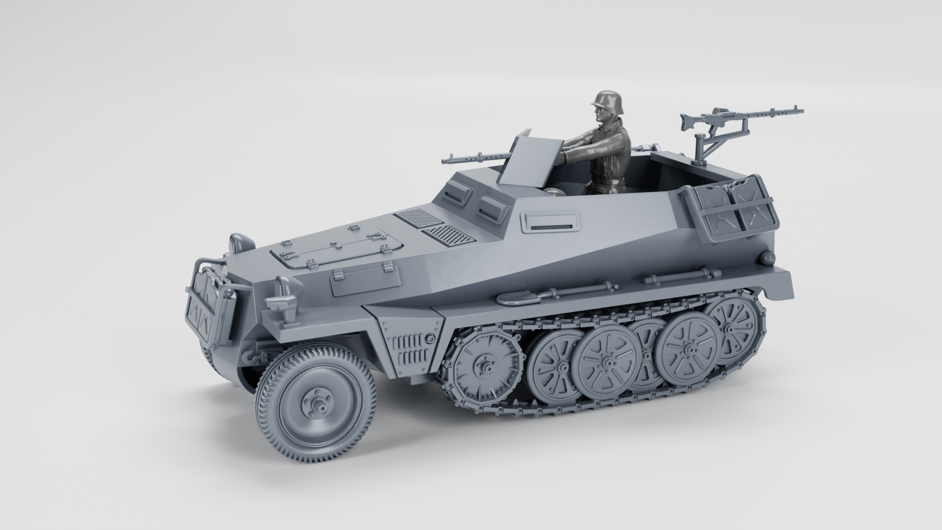 Sd.Kfz.250-1 Leichter Schützenpanzerwagen - German Army - 28mm Scale - wargame3d