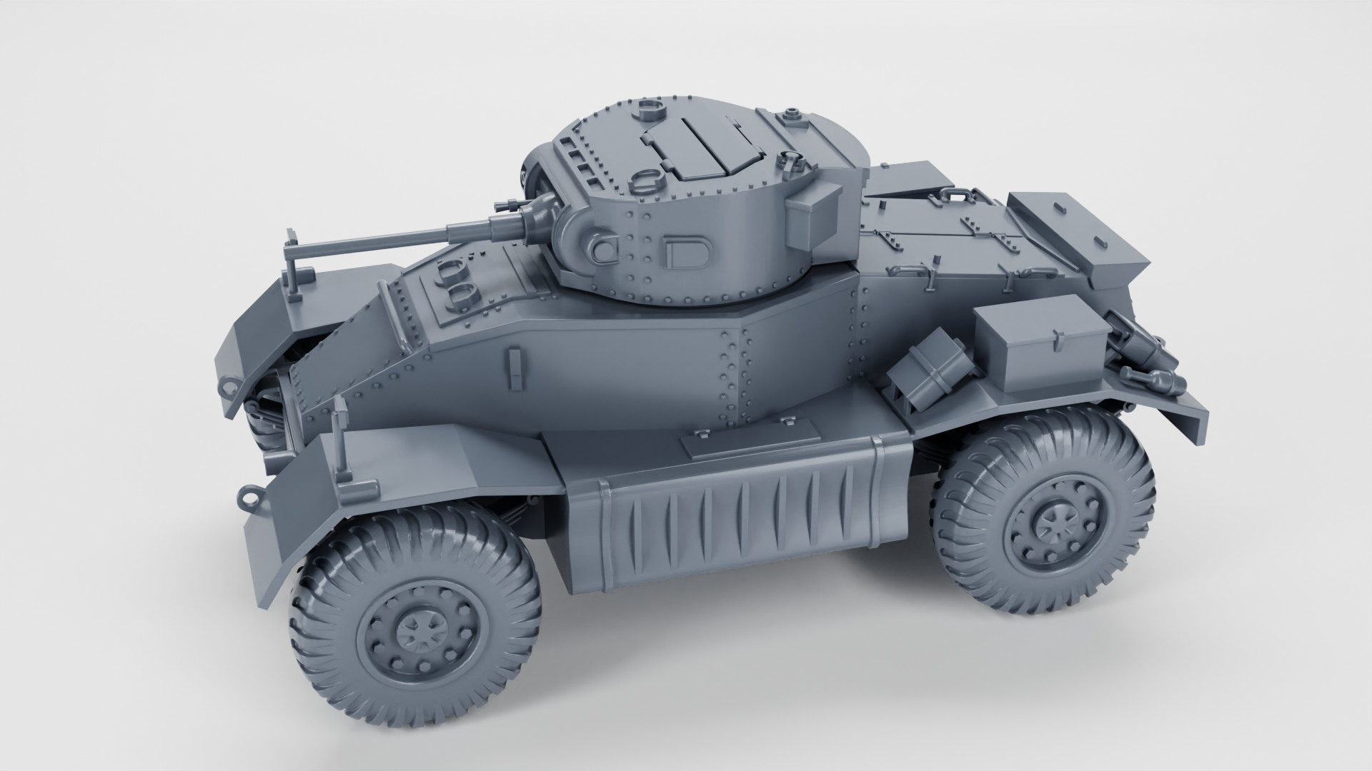AEC Armoured Car Mk.I - UK Army - 28mm Scale - wargame3d
