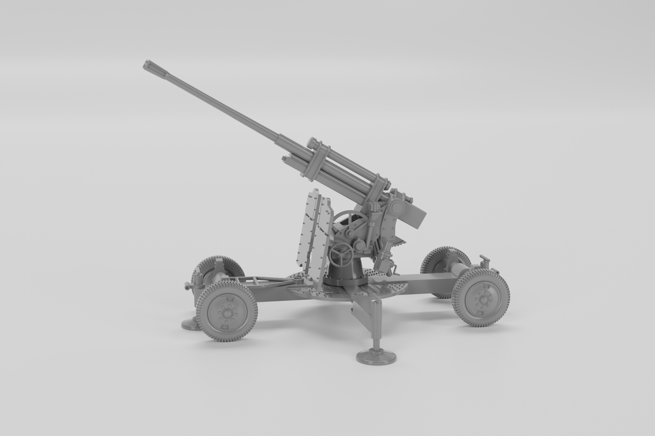 K-52 Heavy AA Gun 85mm - Russian Army - wargame3d- 28mm Scale