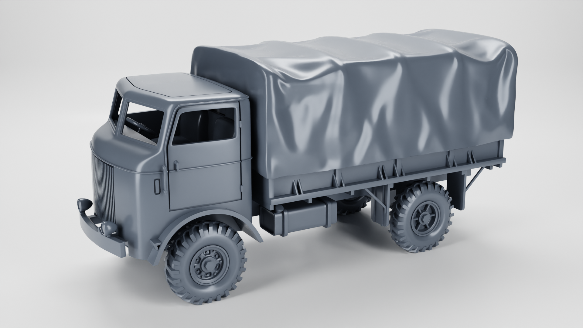 FWD Model SU-COE (6x6)(US) - HEAVY TRANSPORTERS+TRAILERS of WW2 - US Army - 28mm Scale - Tank - Miniature - wargame3d