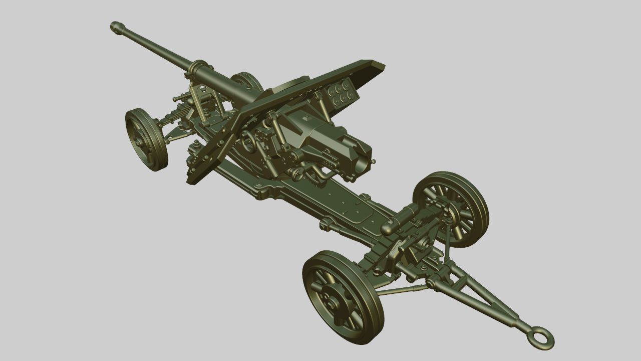 Pak 43 88mm Anti-Tank Gun - German Army - wargame3d- 28mm Scale