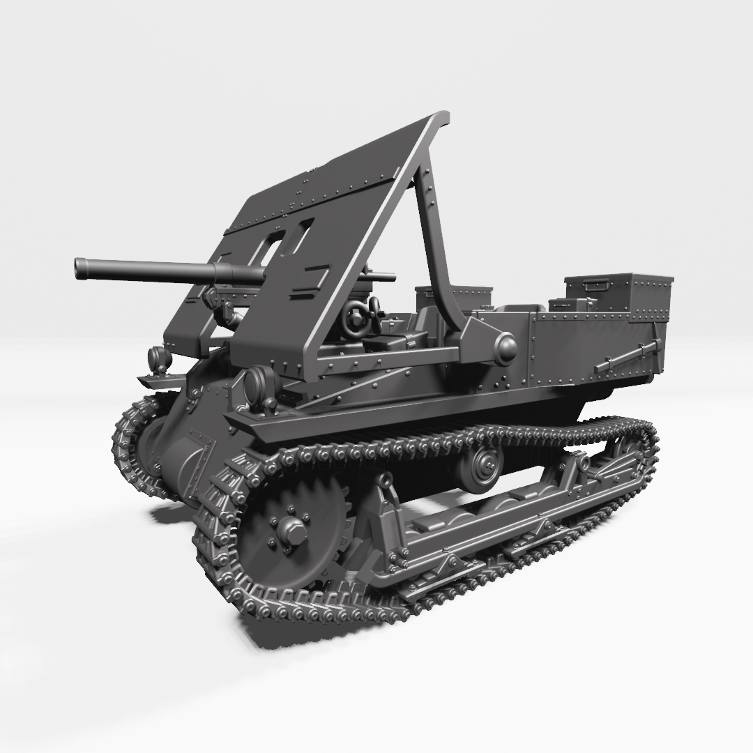 Carden-Loyd Mk.VI with 47mm Gun- Belgian Army - 28mm Scale - wargame3d