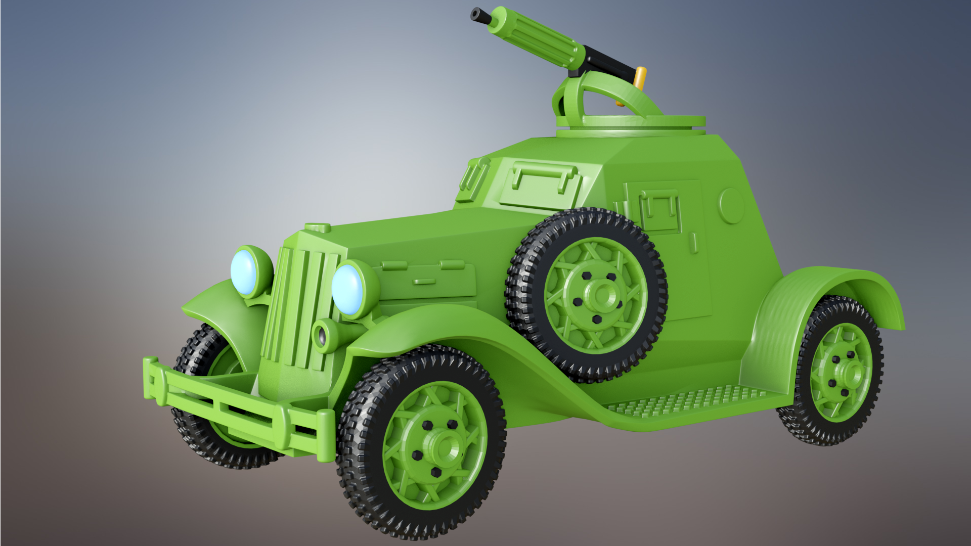 D-12 Armored Car - Russian Army - wargame3d- 28mm Scale