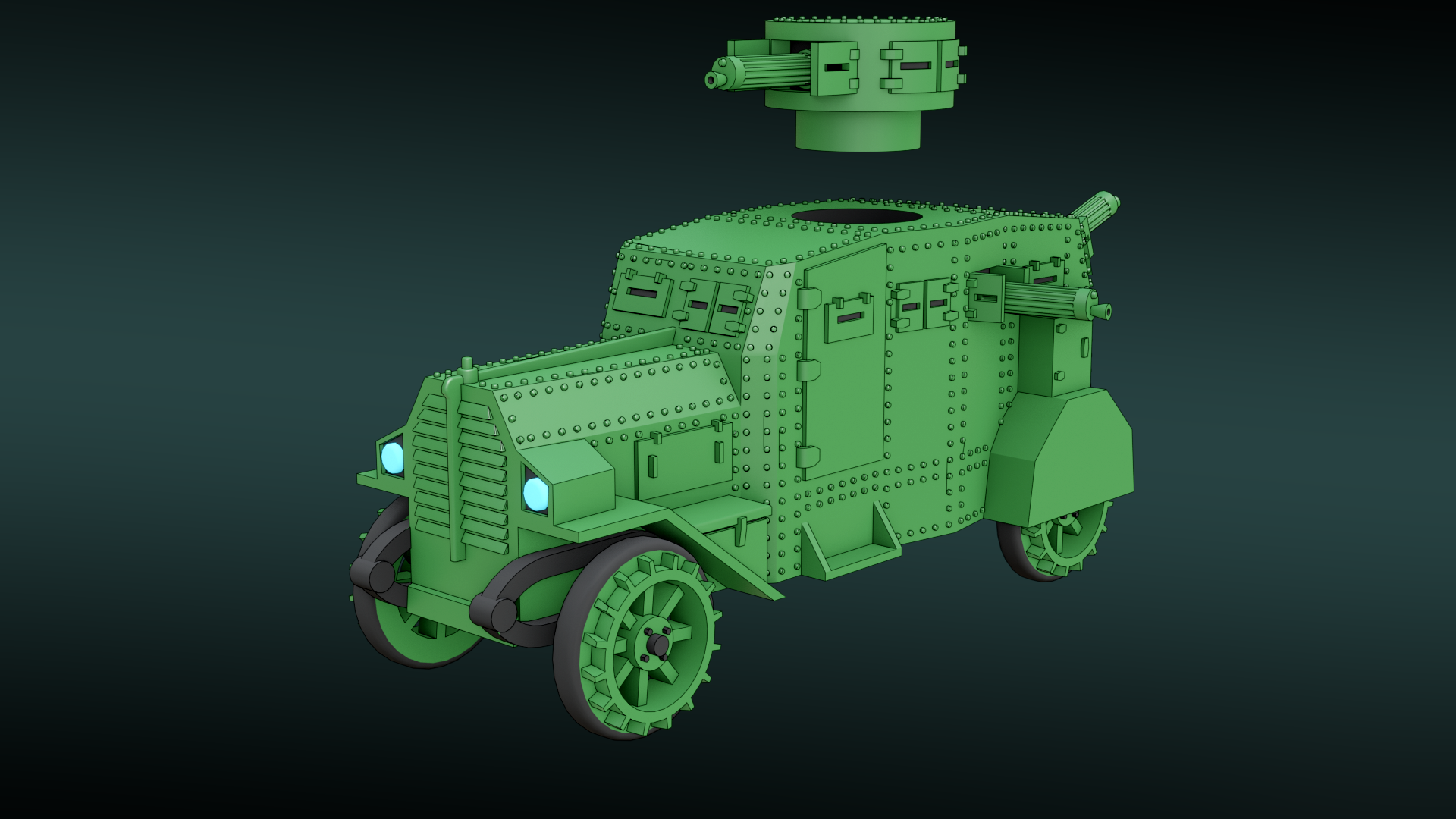 Ehrhardt 1915 - WWI - German Army - wargame3d- 28mm Scale