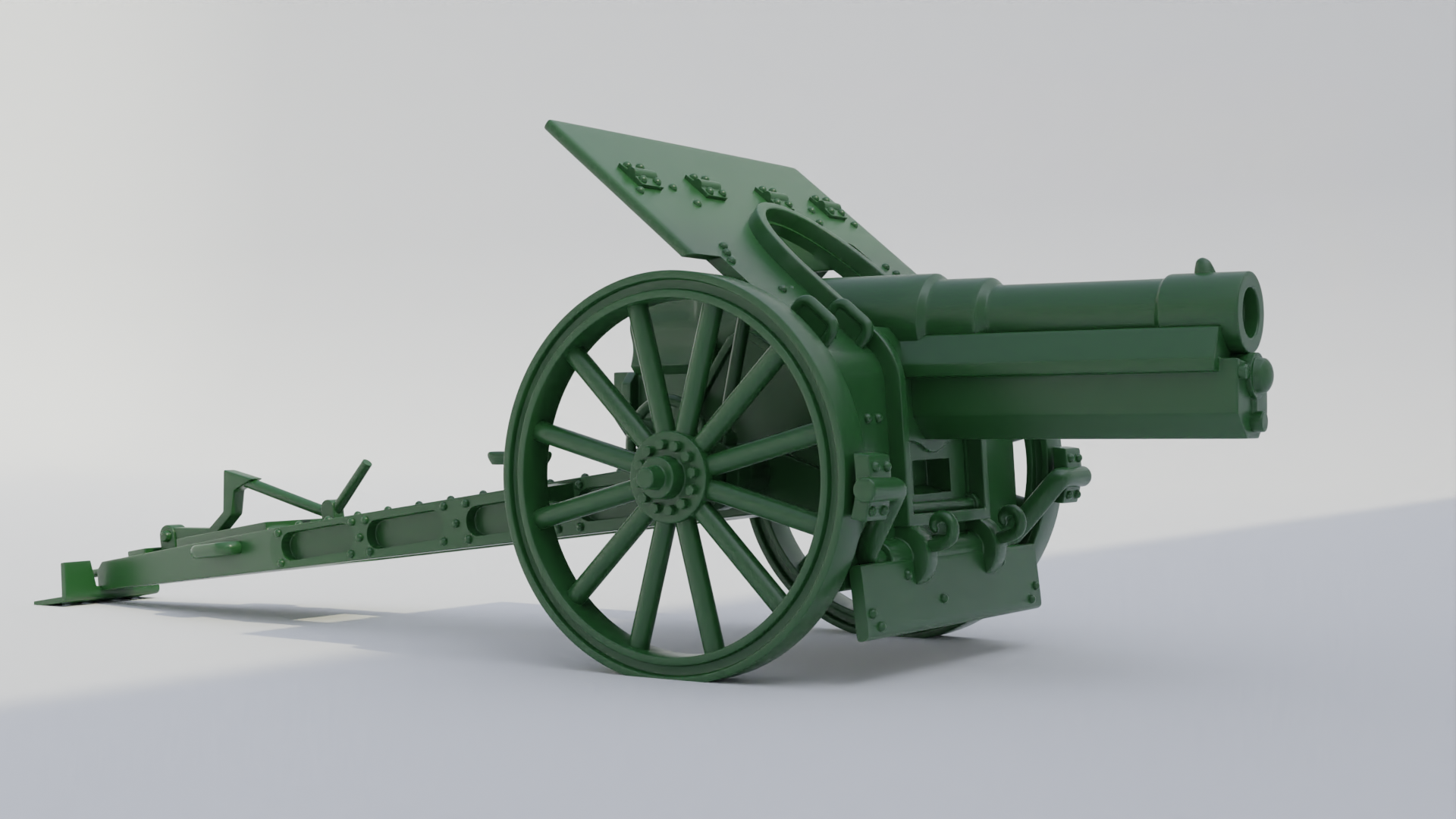Skoda 14-39 149mm Howitzer - Hungarian Army - 28mm Scale - wargame3d
