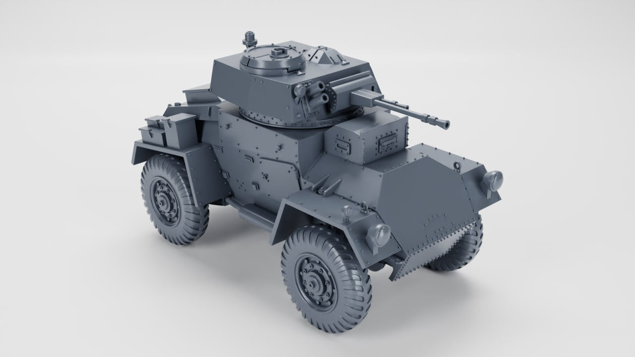 Armoured Car Guy - UK Army - 28mm Scale - wargame3d