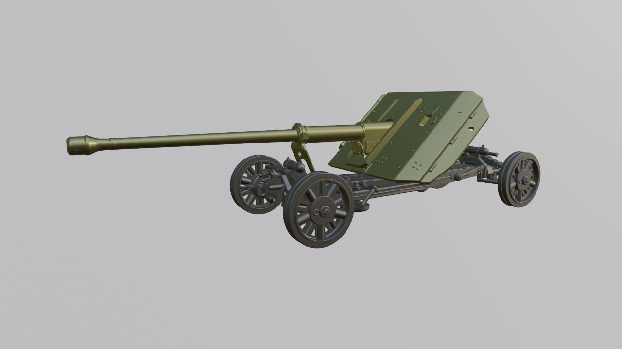 Pak 43 88mm Anti-Tank Gun - German Army - wargame3d- 28mm Scale