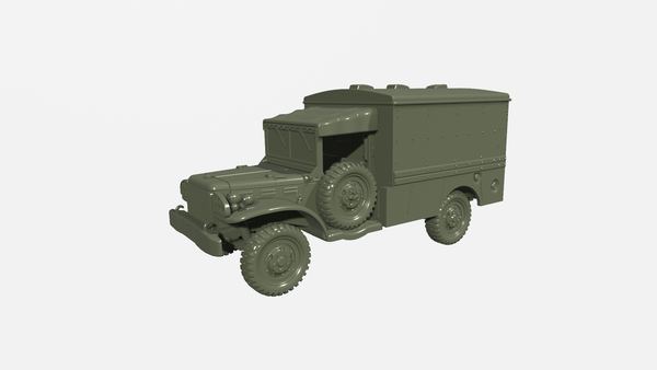 Dodge WC64 Ambulance - US Army - Bolt Action - wargame3d - 28mm Scale
