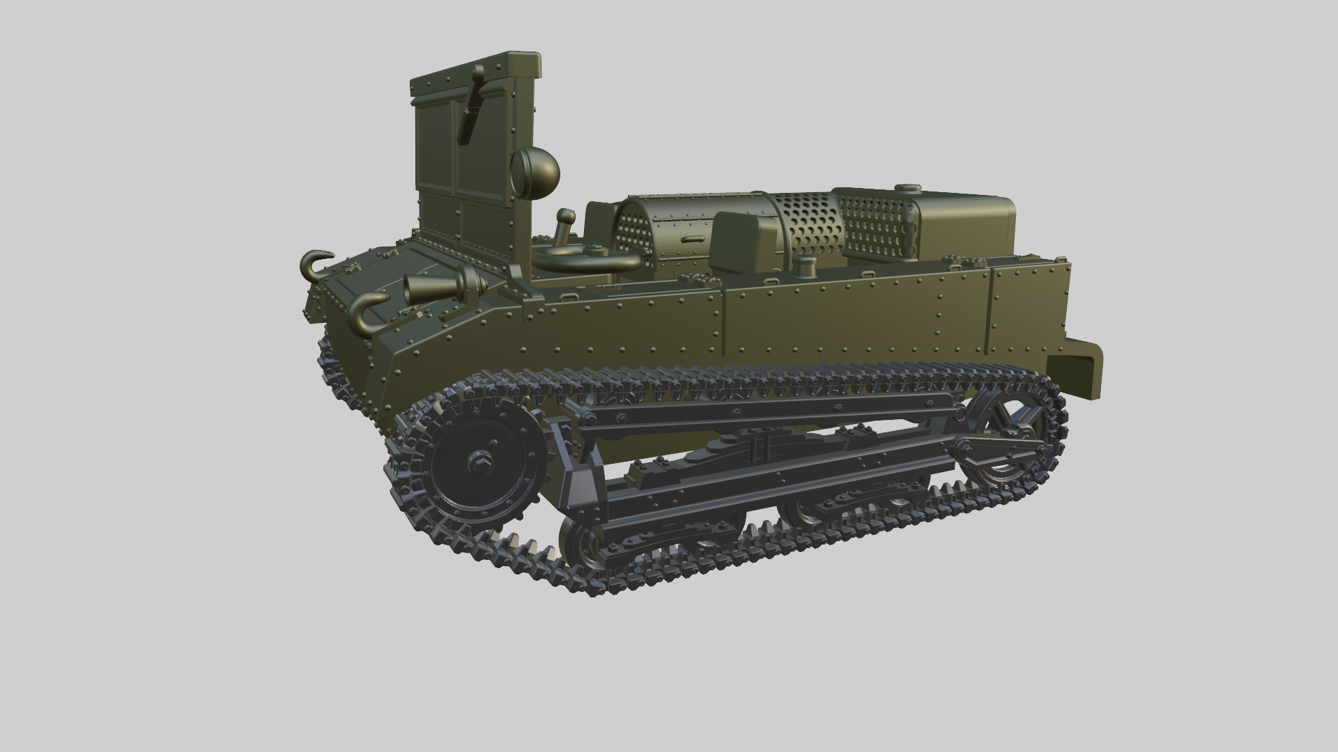 C2P Artillery Tractor (Poland) - Polish Army - 28mm Scale - wargame3d
