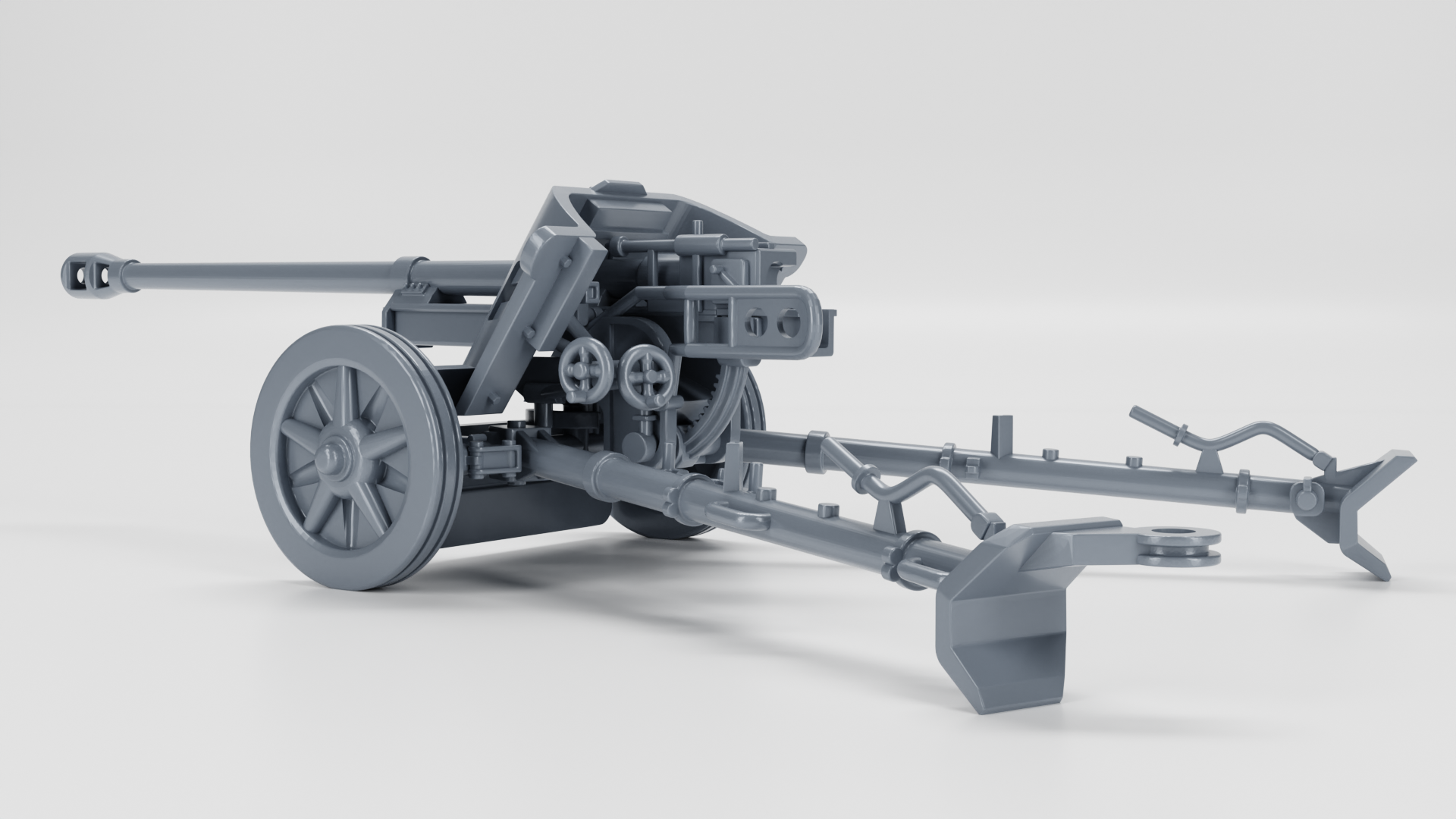 Anti-tank gun 5cm PAK 38 - German Army - 28mm Scale - wargame3d