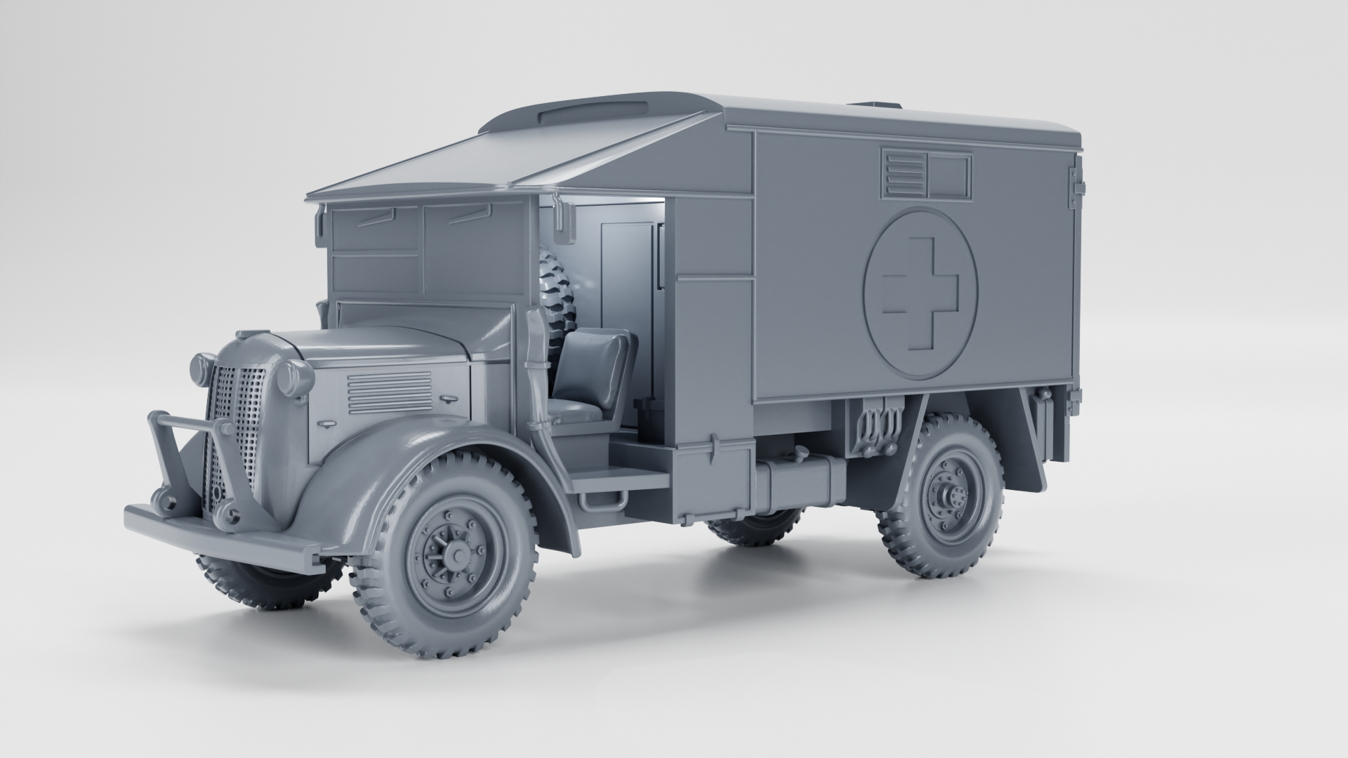 Austin K2/Y Ambulance - UK Army - wargame3d- 28mm Scale