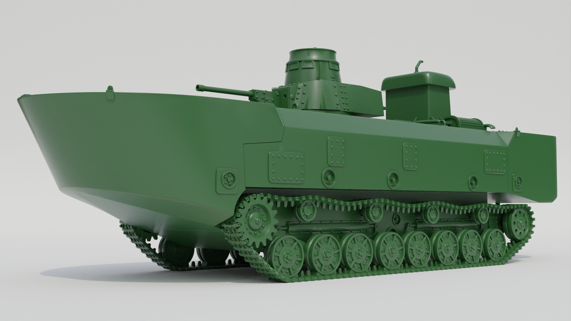 Type 3 Ka-Chi Amphibious Medium Tank - Japanese Army - 28mm Scale - wargame3d