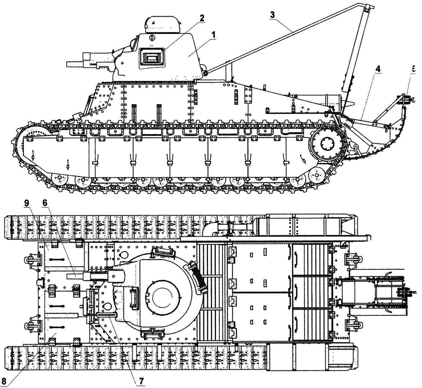 Light Tank Renault D1 - French Army - 28mm Scale - wargame3d