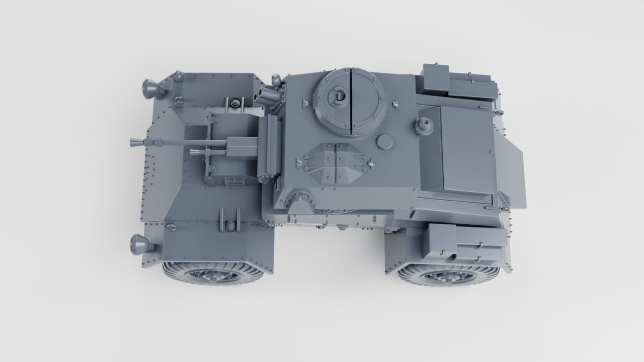 Armoured Car Guy - UK Army - 28mm Scale - wargame3d