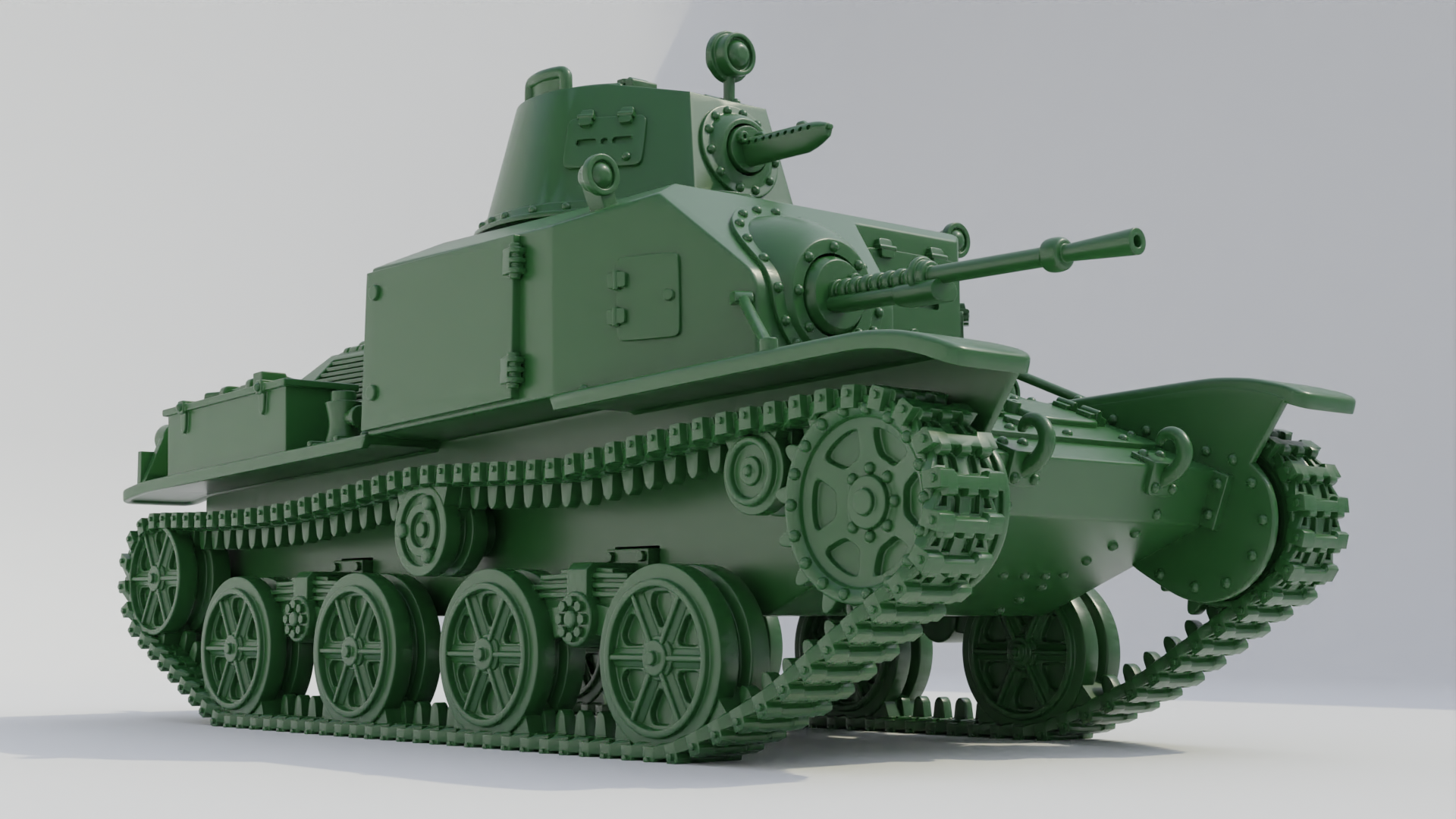 Tankette Type 92 Jyu-Sokosha (late) - Japanese Army - 28mm Scale - wargame3d