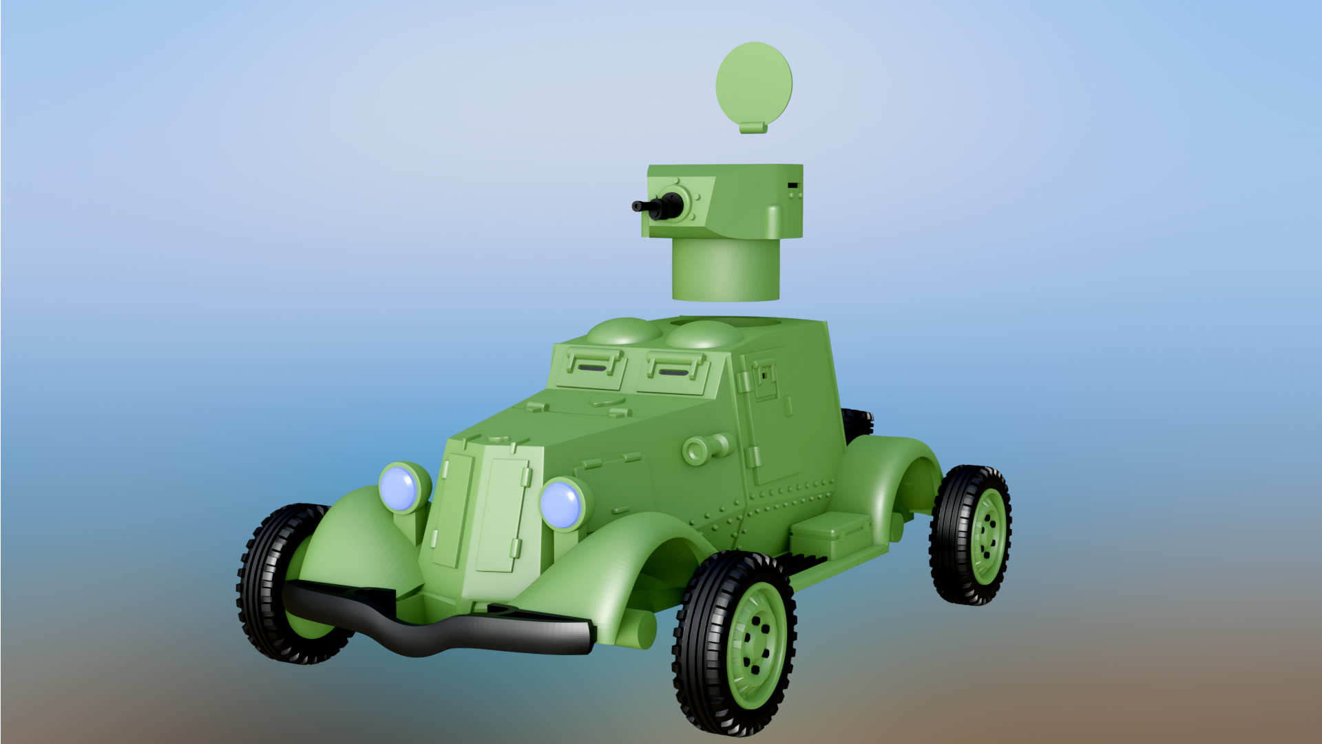 FAI-M Armored Car - wargame3d- 28mm Scale - Russian Army - Bolt Action