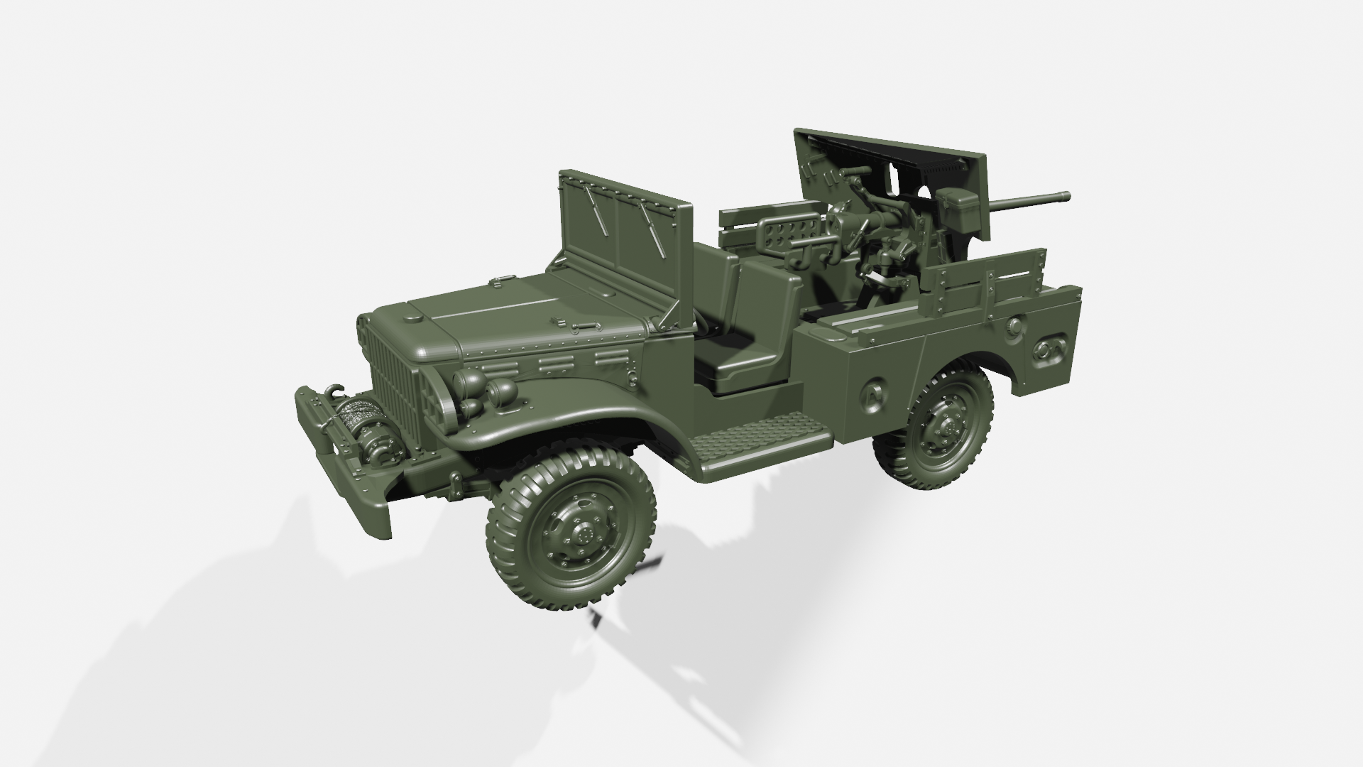 Dodge WC55 with 37mm M6 GMC - US Army - wargame3d - 28mm Scale