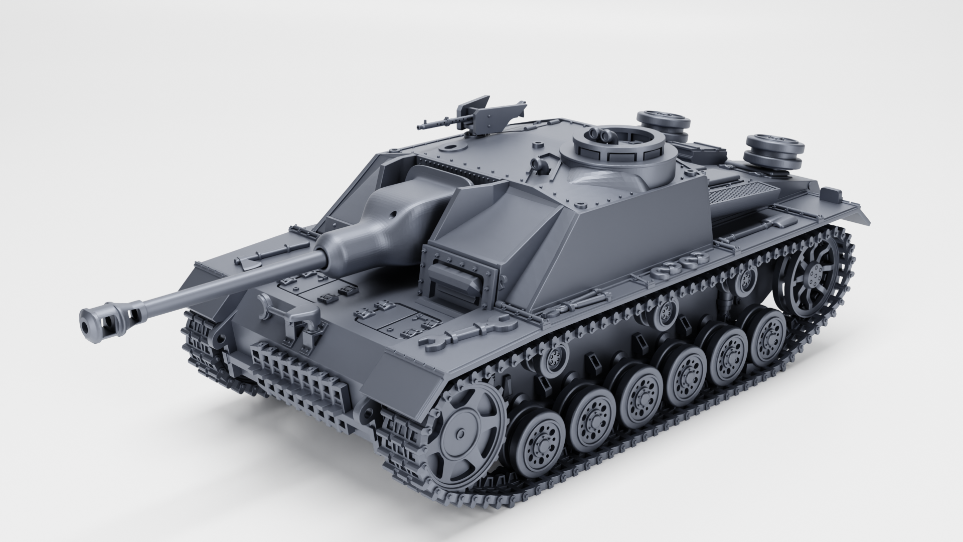 STUG III Ausf.G Late Production - German Sturmpanzer - WWII - German Army - wargame3d - 28mm Scale