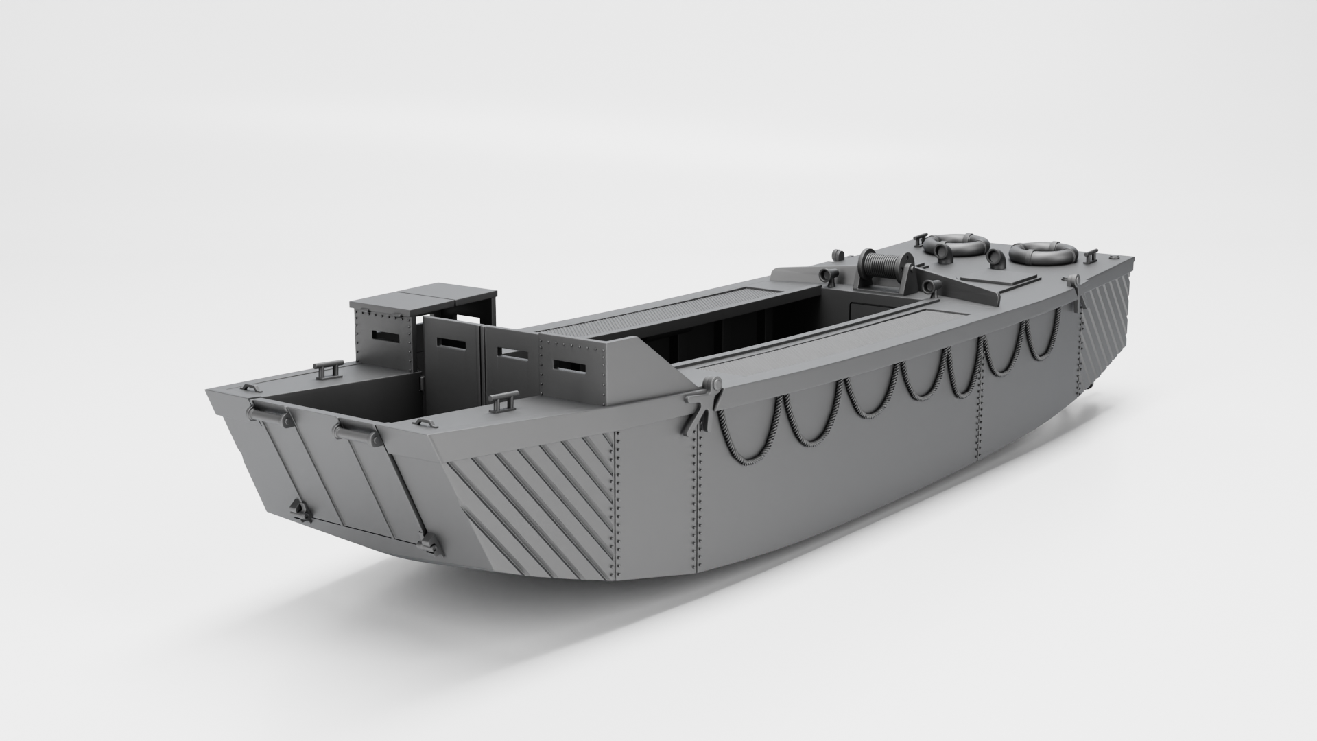 Landing Craft Assault (LCA) - Juno Beach - UK Army - 28mm Scale - wargame3d