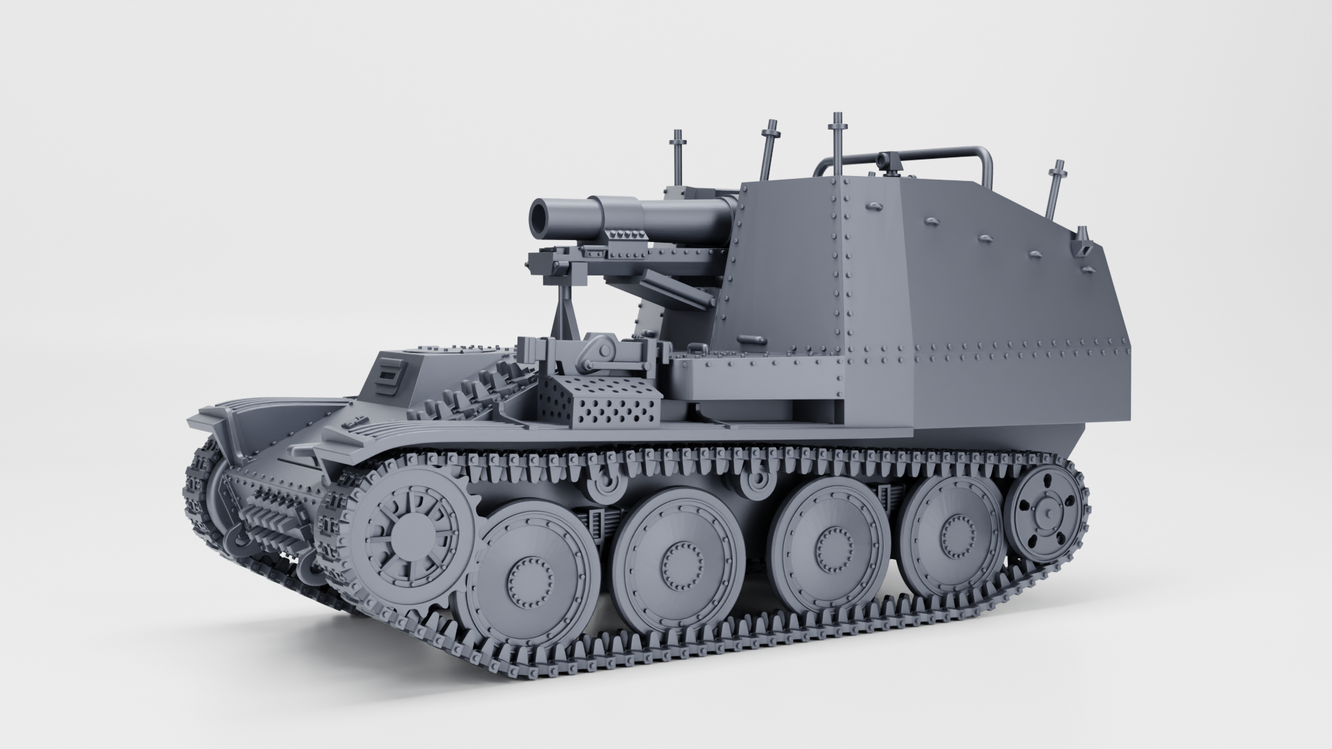 sIG 33 auf Panzer 38(t) Ausf.K Grille - German Sturmpanzer - WWII - German Army - wargame3d - 28mm Scale