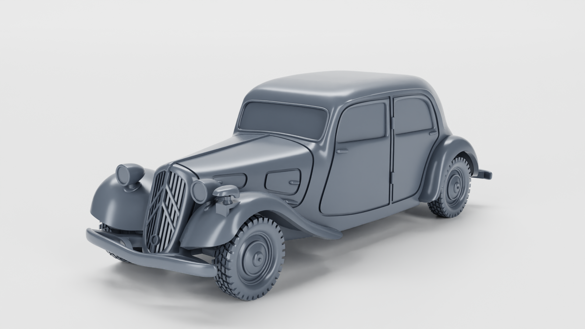 Citroen Traction Avant CV11 (France) - French Army - 28mm Scale - wargame3d