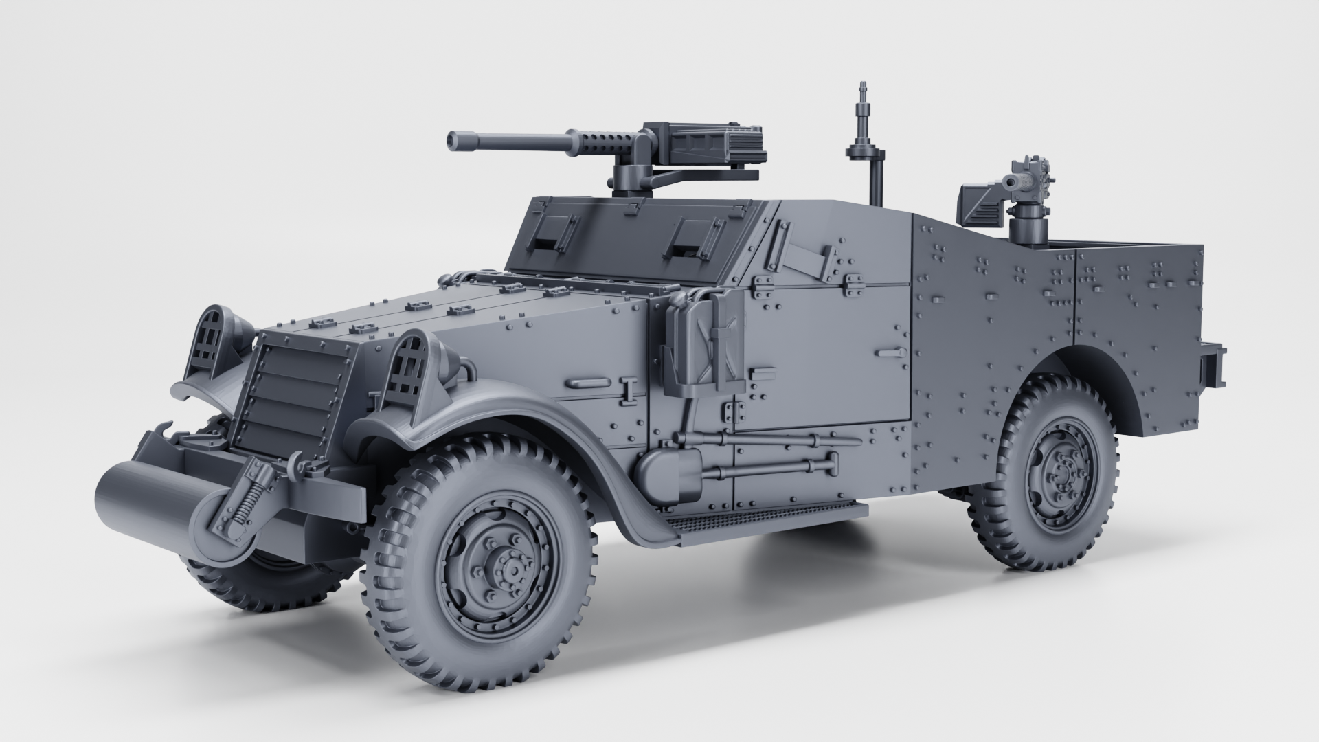 M3A1 Scout Car - White car (US) - Fighting Vehicles of the East Indies Armies - UK Army - 28mm Scale - wargame3d