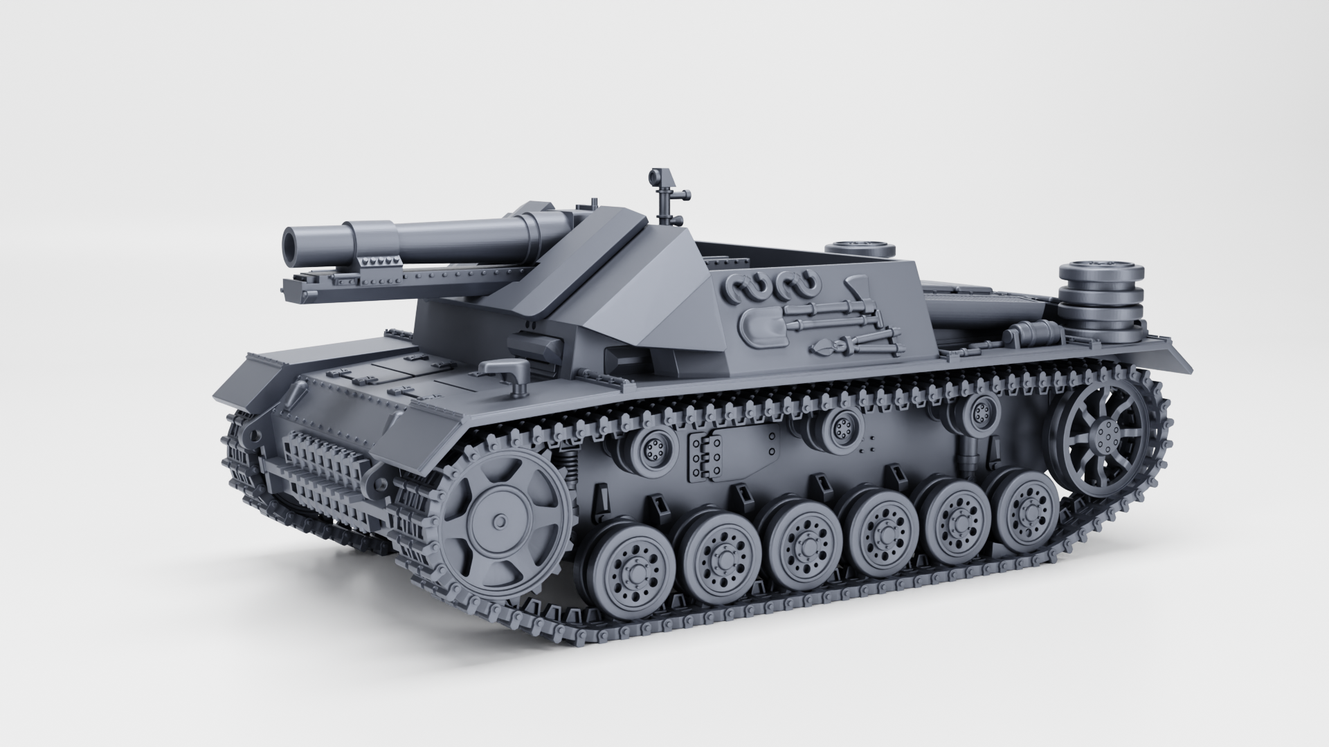 15 cm sIG 33 (Sf) auf Panzerkampfwagen III - German Sturmpanzers - WWII - German Army - wargame3d - 28mm Scale