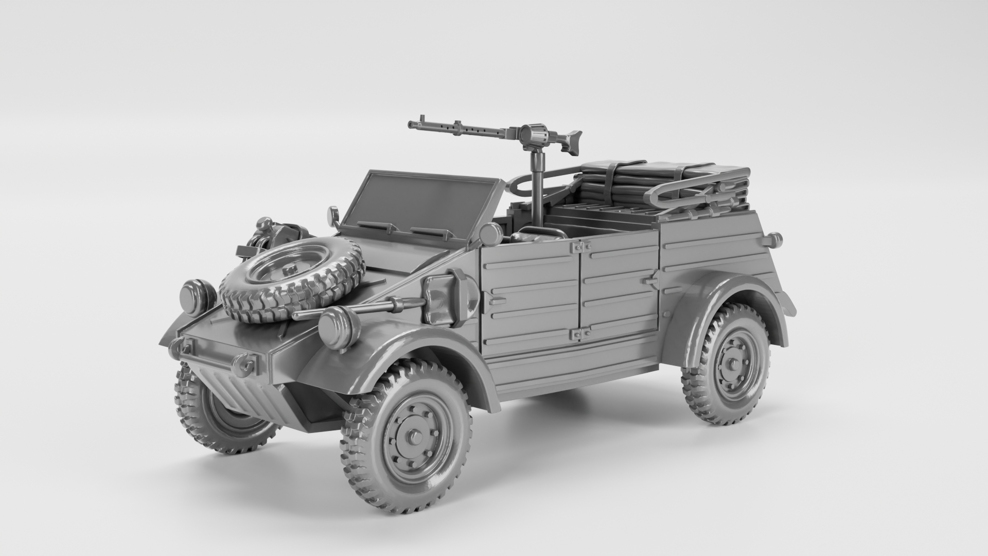 VW Kubelwagen - German Army - 28mm Scale - wargame3d