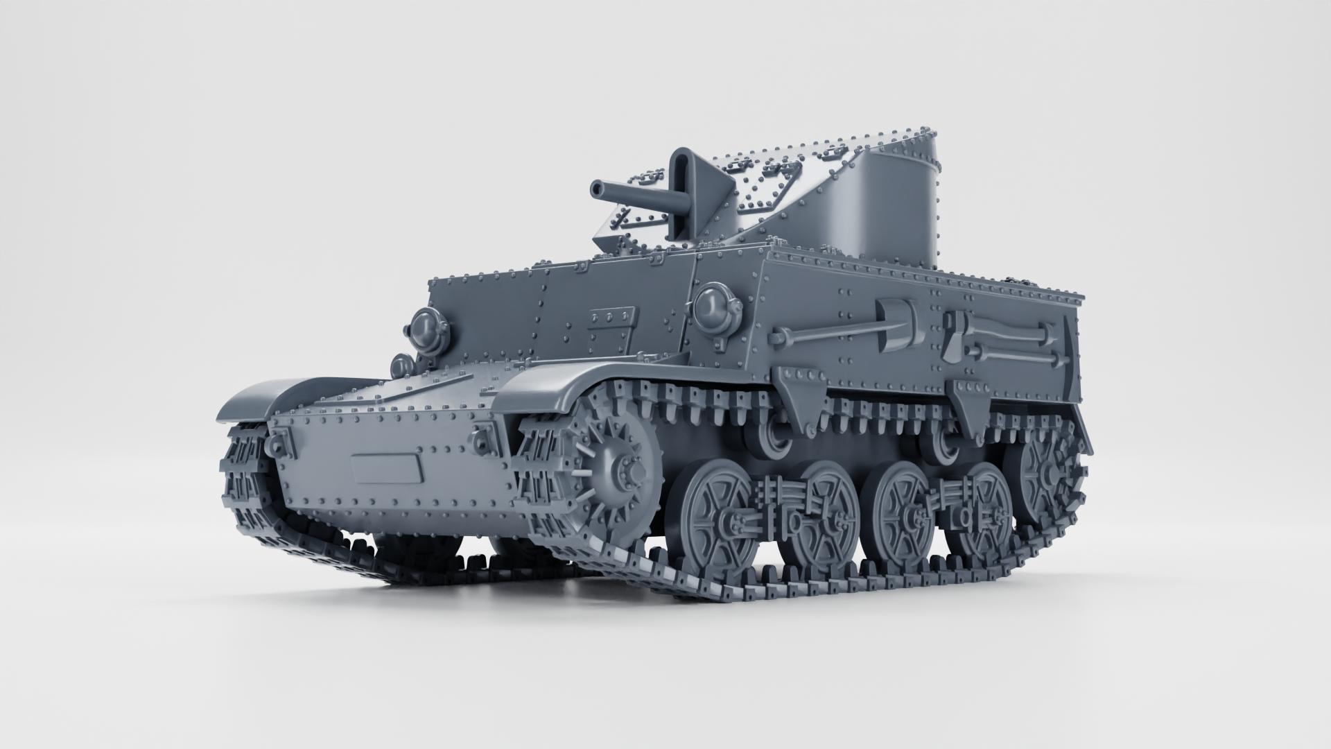 Tank hunter Vickers T13 - Belgian Army - 28mm Scale - wargame3d