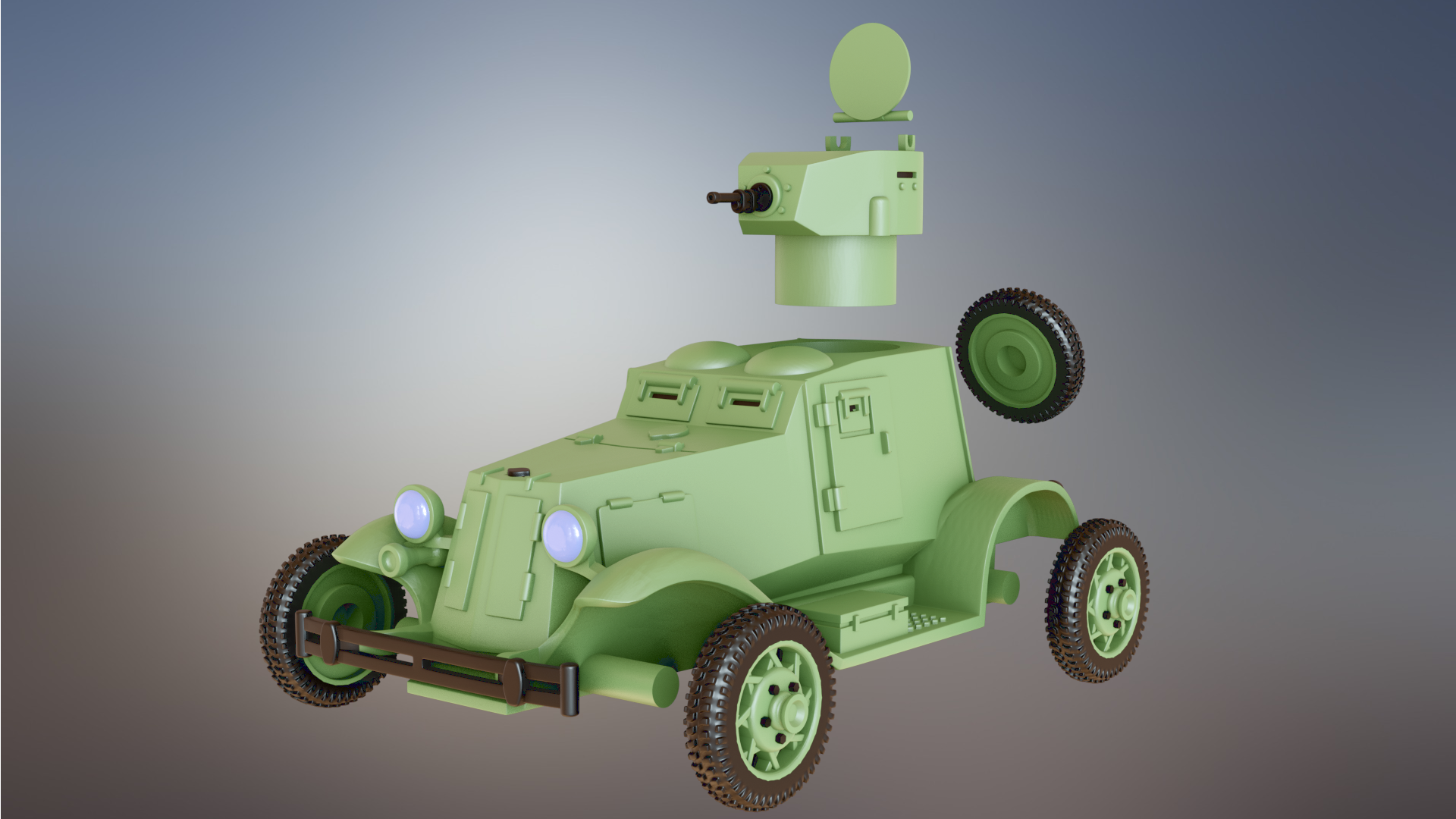 FAI Armored Car - Russian Army - wargame3d- 28mm Scale