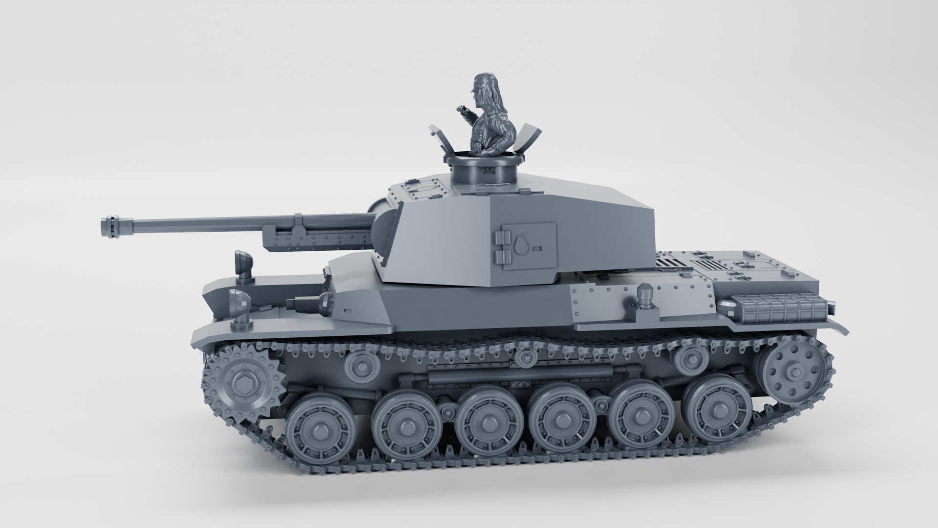 Type 3 Medium Tank Chi-Nu - Japanese Army - 28mm Scale - wargame3d