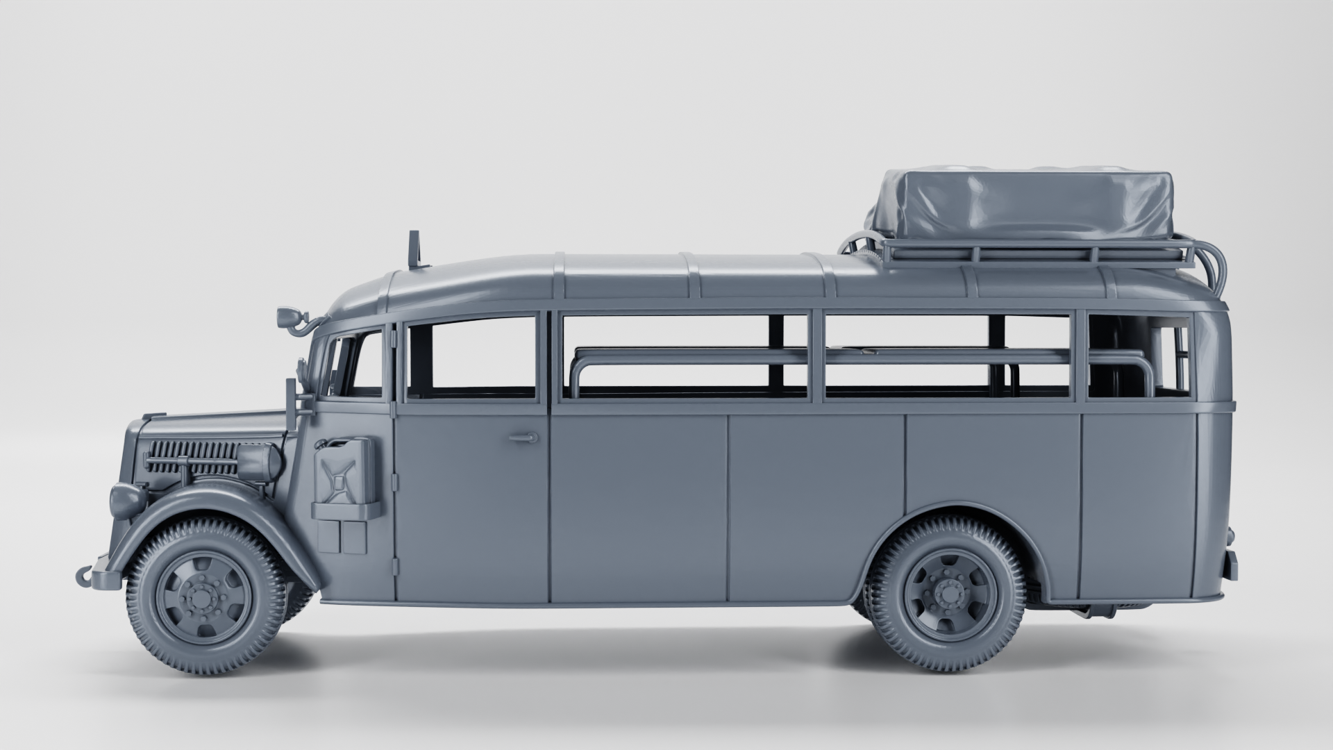 Opel Blitz Ambulance Bus (3.6S Omnibus) - Germany - wargame3d - 28mm Scale