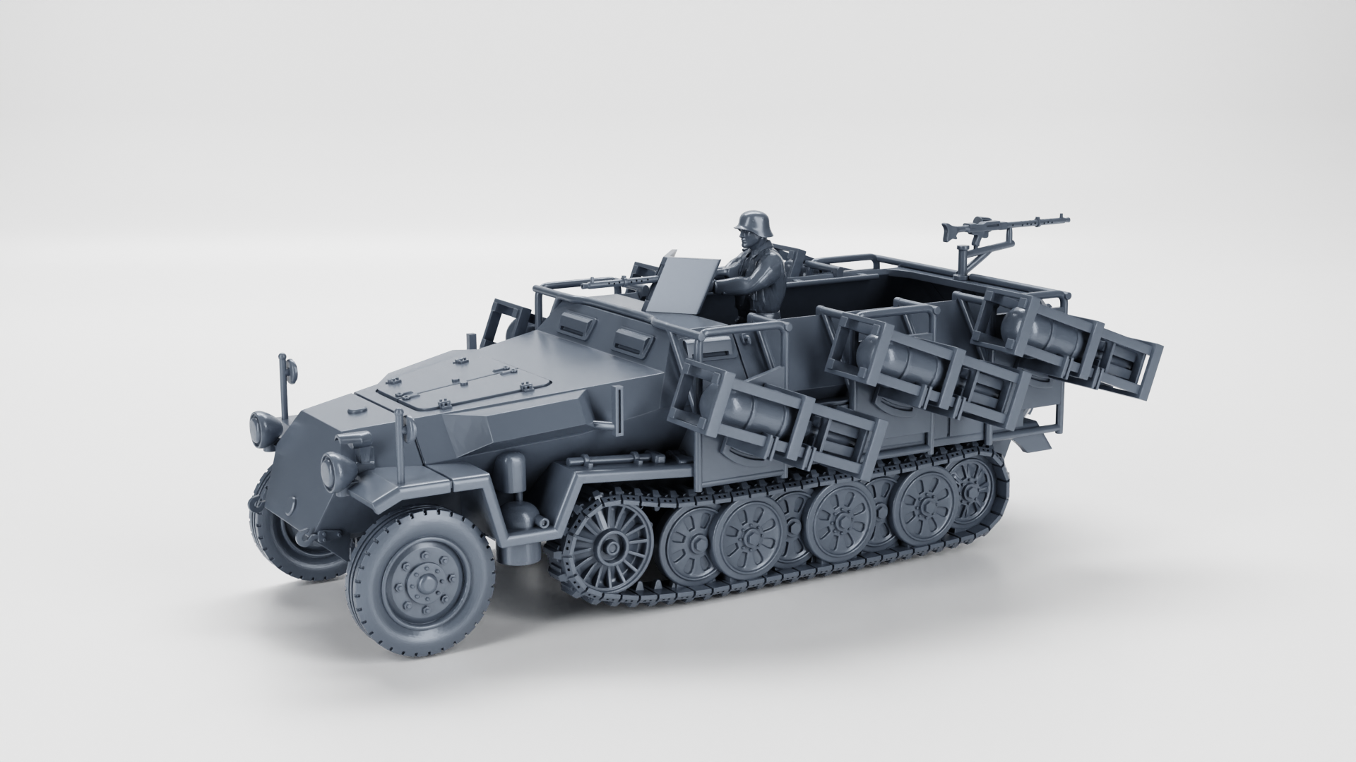 Sd.Kfz.251.1 II Ausf.B - Stuka Zu Fuss - German Army - 28mm Scale - wargame3d