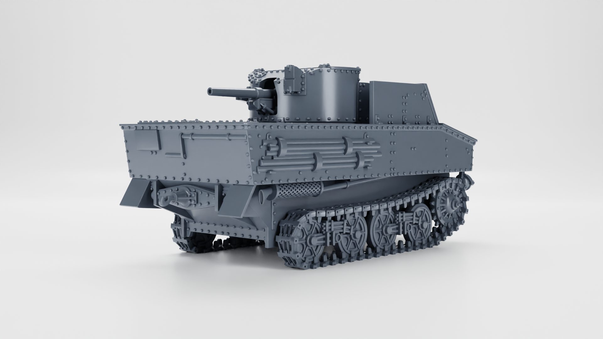 Tank hunter Vickers T13 - Belgian Army - 28mm Scale - wargame3d