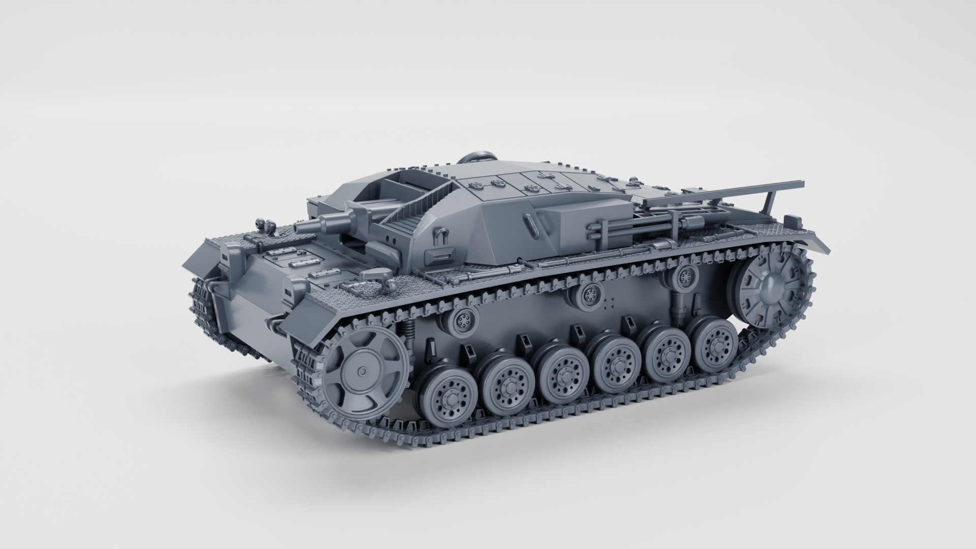 Sturmgeschutz III Ausf.B - German Sturmpanzer - WWII - German Army - wargame3d - 28mm Scale