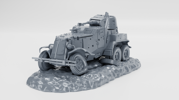 Destroyed - BA-10 Armored Car - - wargame3d - Russian Army - Bolt Action - 28mm Scale